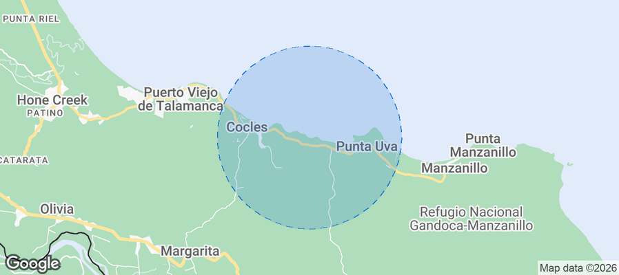 Playa Chiquita Airbnb map